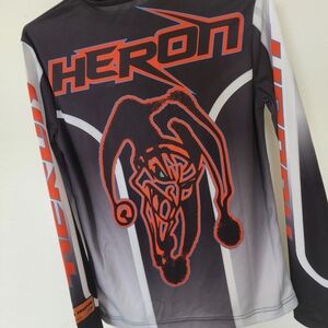 Heron Preston Black and Orange Graphic Shirt